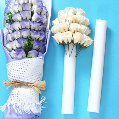 DIY Foam Strip Wedding Flower Base – Cylindrical White Floral Sponge Stick for Curtain, Event & Party Decorations
