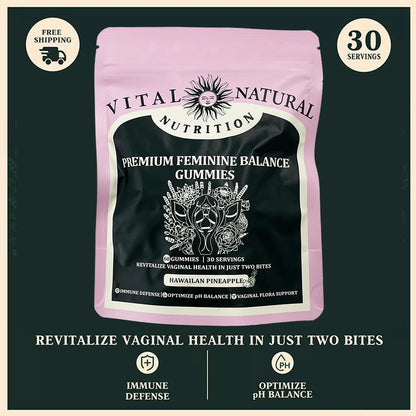 Vital Source Feminine Balance Gummies — Hawaiian Pineapple Flavor Women’s Wellness Supplement