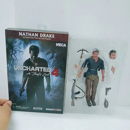 NECA Uncharted 4 Nathan Drake Action Figure – Collectible Toy Model, Creative Gift for Kids