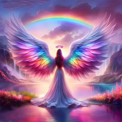 Angel Arrival Diamond Painting Kit - DIY Full Drill Rhinestone Art Craft Home Decoration Set for Adults