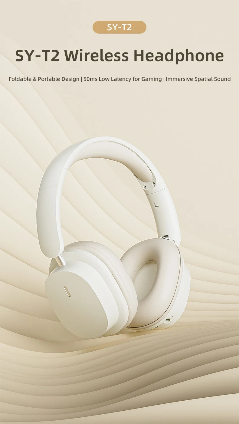 SY-T2 Bluetooth Headset – High-Quality Noise Reduction Wireless Headphones with Microphone for Gamers