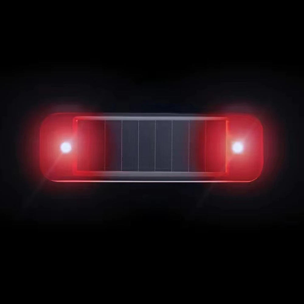 Mini LED Solar Car Warning Light - Wireless Flashing Security Dummy Alarm Lamp for Night Anti-Theft Protection