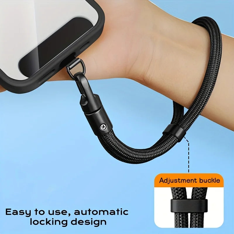 Adjustable Universal Phone Lanyard Strap – Clip Holder for All Phone Cases (Neck, Shoulder, Crossbody & Wrist, 7mm Thick)