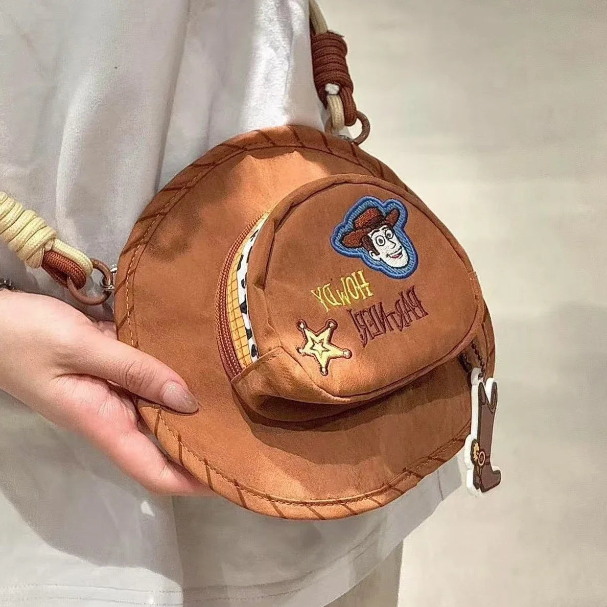 Toy Story Woody Cartoon Shoulder Bag - Cute Retro Embroidered Crossbody Birthday Gift