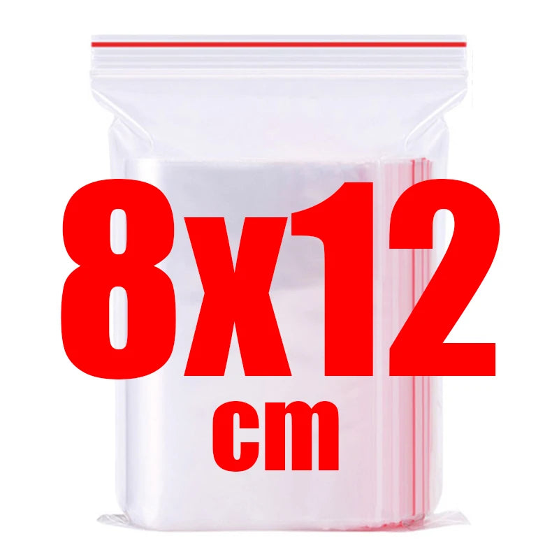 500/100pcs Self-Seal Transparent Plastic Bags – Storage Pouches for Jewelry, Food, Pills, Wholesale