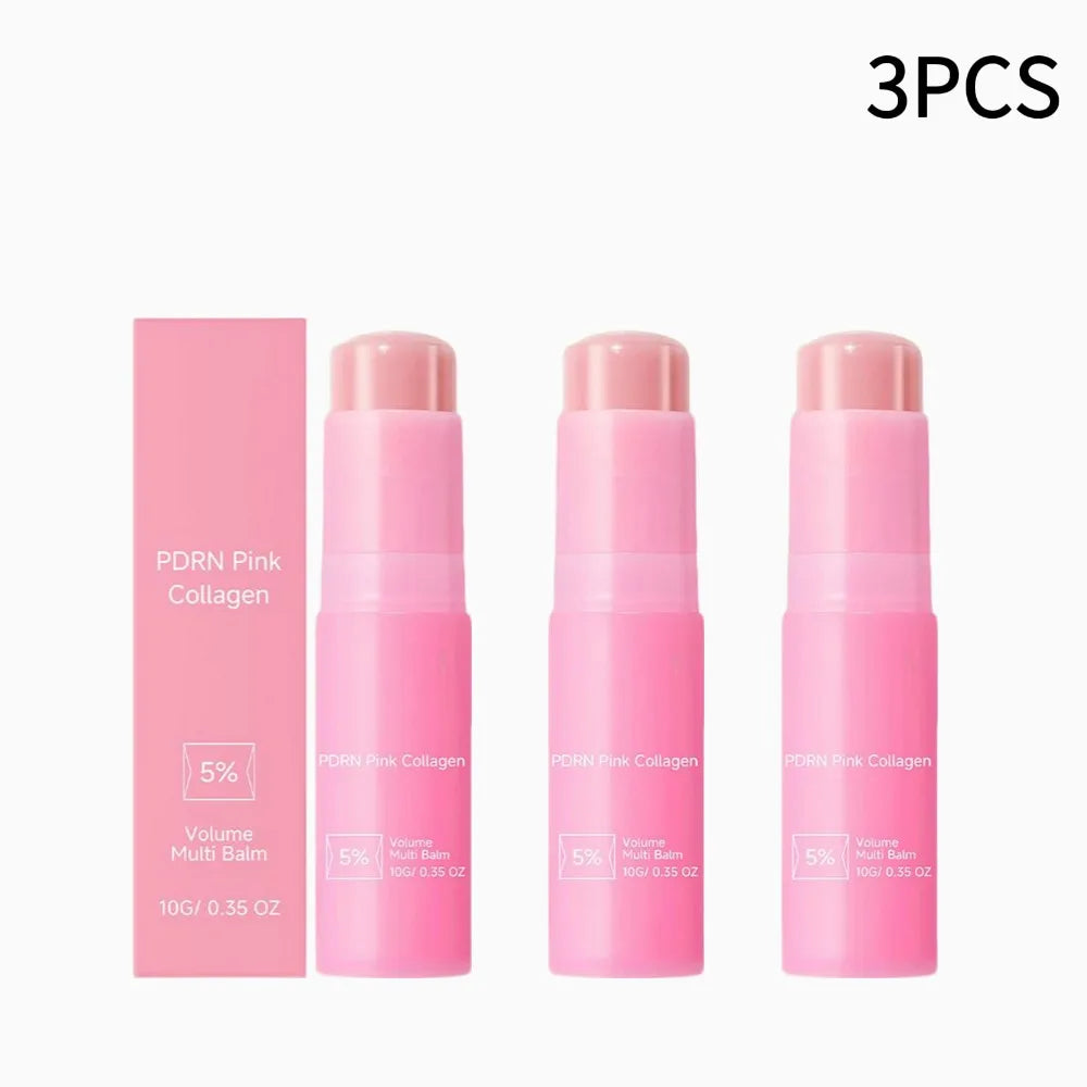 PDRN Pink Collagen Multi Balm Stick - Volufiline Facial, Eye, and Neck Moisturizer for Hydrated, Plump-Looking Skin