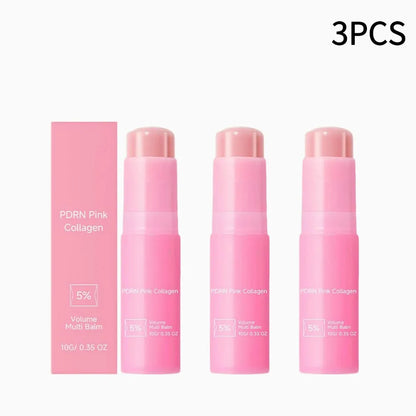 PDRN Pink Collagen Multi Balm Stick - Volufiline Facial, Eye, and Neck Moisturizer for Hydrated, Plump-Looking Skin