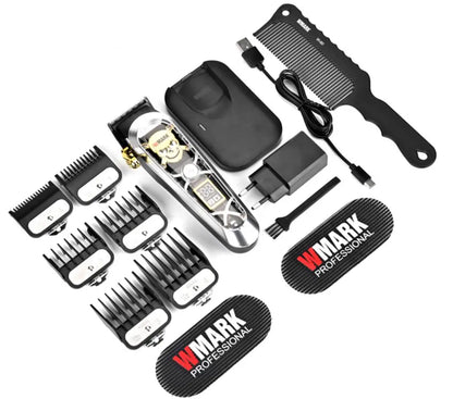 WMARK NG-130 Wireless Charging Hair Clipper – High Speed Professional Type-C Rechargeable Cutter with Charging Stand