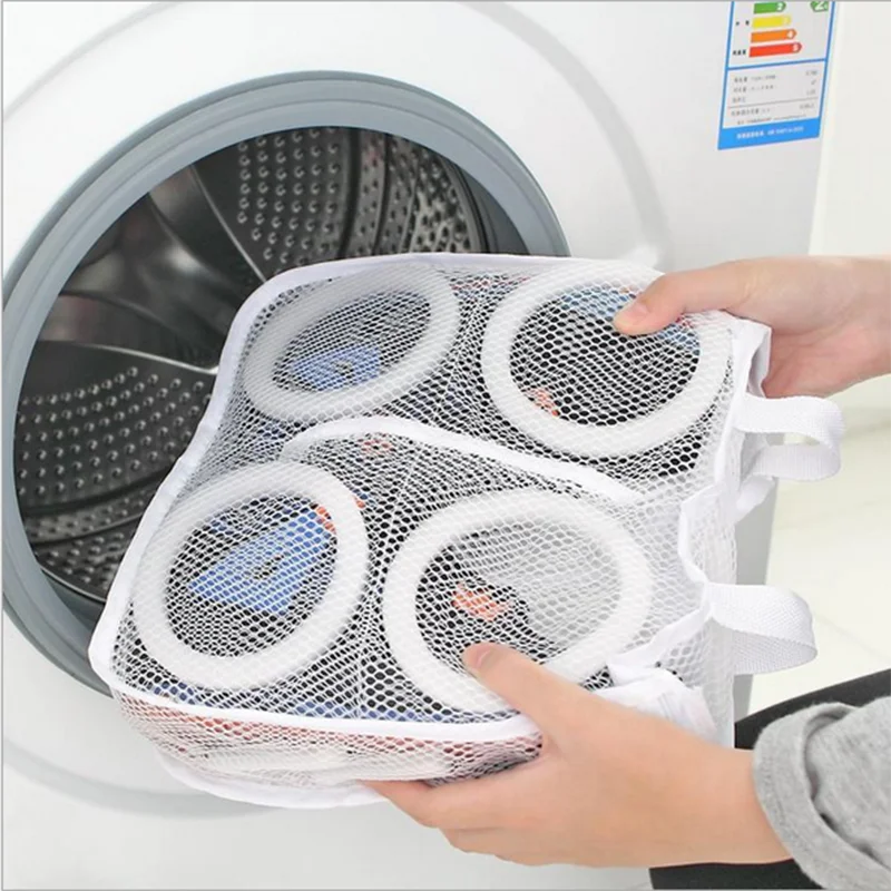 Portable Mesh Shoe Laundry Bag – Washing Machine Safe, Anti-Deformation Shoe Storage & Clothes Organizer