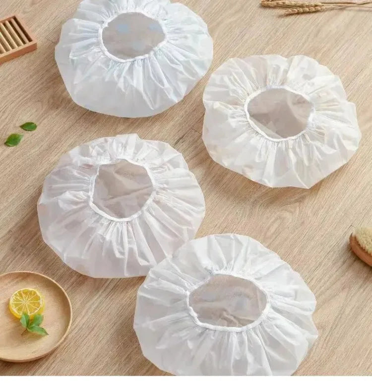 5PCS Waterproof Shower Caps – Women's Anti-Oil, Smoke, Hair Care, Dry Hair Cap for Household Bathing