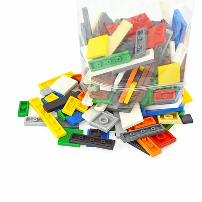 150-Piece DIY Building Blocks Set - Multicolor Flat Tile Construction Parts for Creative Educational Play and Crafts