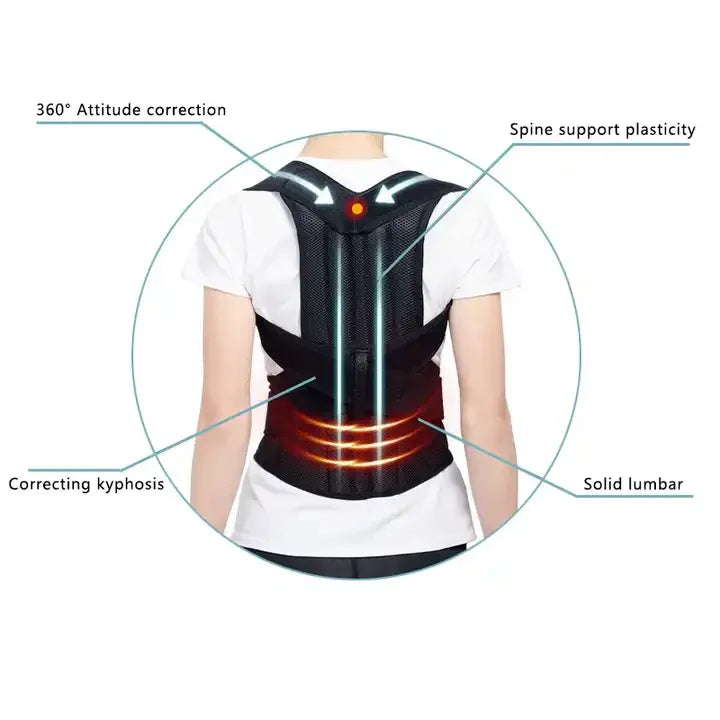 Back Posture Corrector Belt — Shoulder Support & Spine Brace for Upper & Lower Back Pain Relief | Clavicle Posture Vest