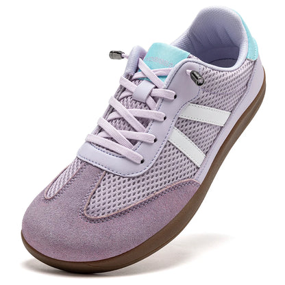 HOBIBEAR Unisex Wide-Width Mesh Sneakers - Adjustable Slip-On Retro Walking Shoes for Men and Women