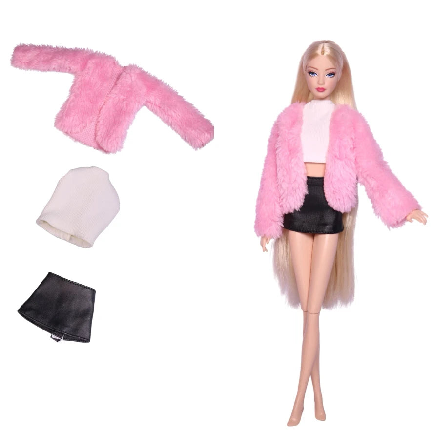 Doll Clothes for 30cm Barbie – Skirt, Outerwear, Pants & Shoes Accessories
