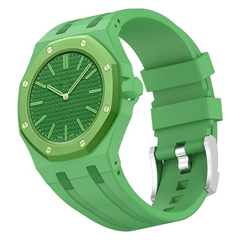 PC Watch Case & Silicone Strap - Wristwatch Modification Accessories for Swatch & AP Royal Oak Style Watches
