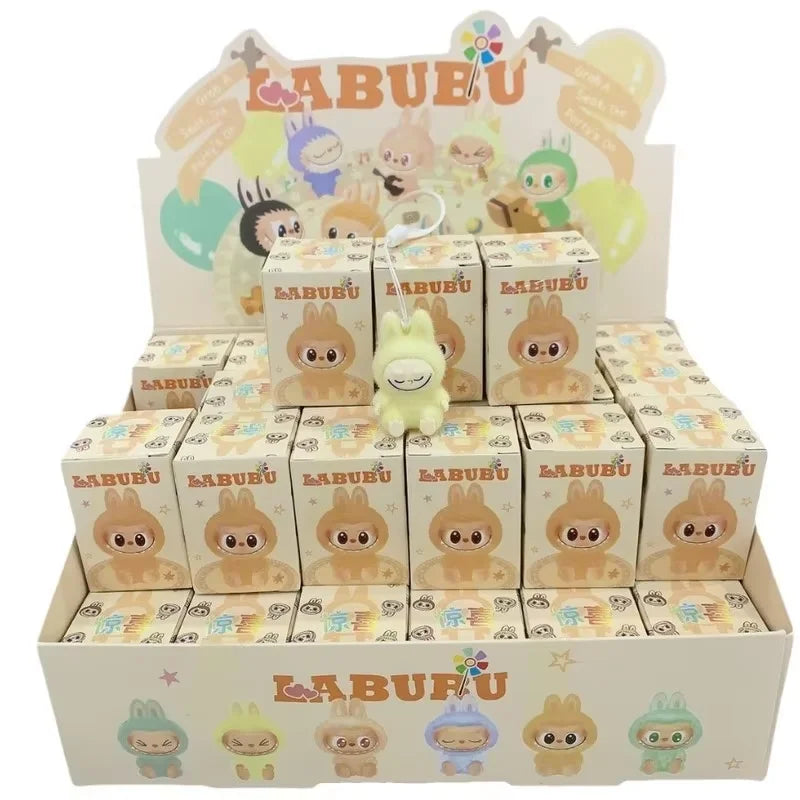 12pcs Mini Labubu V1 & V2 “Have A Sit” Figures – Cute Flocking Doll Collection & Decor Accessories
