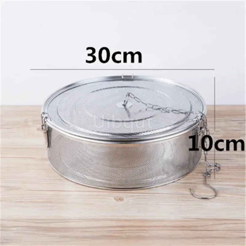304 Stainless Steel Round Hole Seasoning Bag — Spice, Gravy & Soup Strainer Basket for Brine, Hot Pot, and Slag Separation