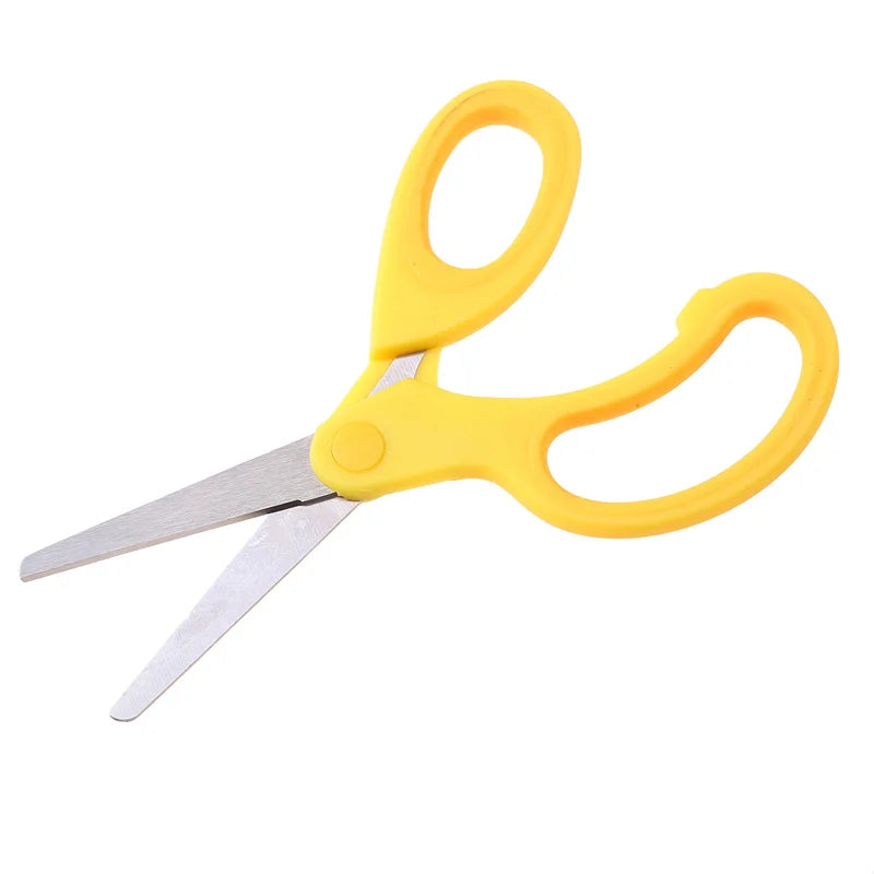 Kids Safety Scissors — Left-Handed Student Scissors with Sleeve for DIY, Paper Cutting & Stationery