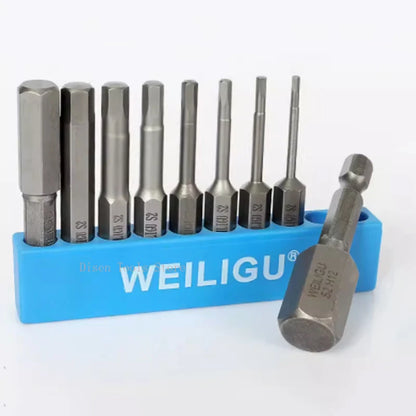 6.35mm Hex Screwdriver Bit Holder - Soft Rubber Organizer with 10/12 Hole Plastic Storage Box