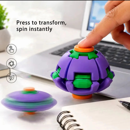 3D Printed Fidget Spinner Ball - Press-to-Spin Sensory Stress Relief Toy