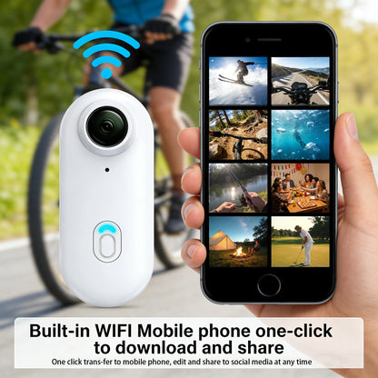 POV 4K Magnetic Sports Action Camera – 30M Waterproof Mini Body Cam with WiFi 2.4G Wireless, Helmet & Motorcycle Vlog Camera for Cycling & Outdoor Use