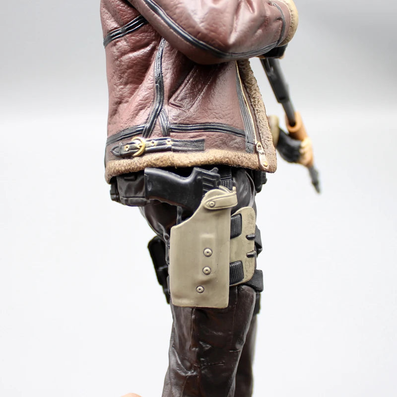 33cm Leon Zombie Hunter Leather Anime Figure – Boys’ Action Model Doll & Desk Decoration Statue