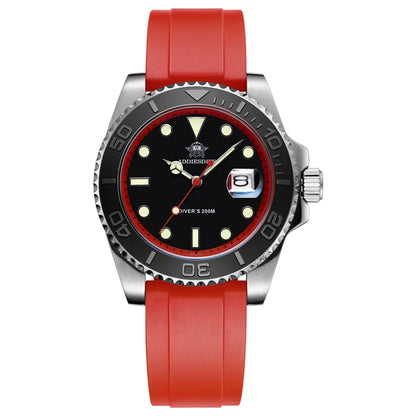 ADDIESDIVE 41mm Men’s Quartz Dive Watch – Rotatable Bezel, Stainless Steel, Luminous BGW9, Rubber Strap, 200m Water Resistant