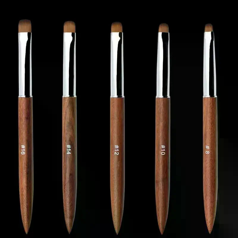 French Nail Art Drawing Brush - Versatile Flower Design Manicure Pen with Sandalwood Handle for Nail Art & Detailing