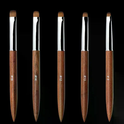French Nail Art Drawing Brush - Versatile Flower Design Manicure Pen with Sandalwood Handle for Nail Art & Detailing
