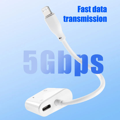 Lightning to RJ45 Ethernet Adapter 3-in-1 – Network Card Converter with Charging & Data Transfer for iPhone 14/13/12/11 Pro
