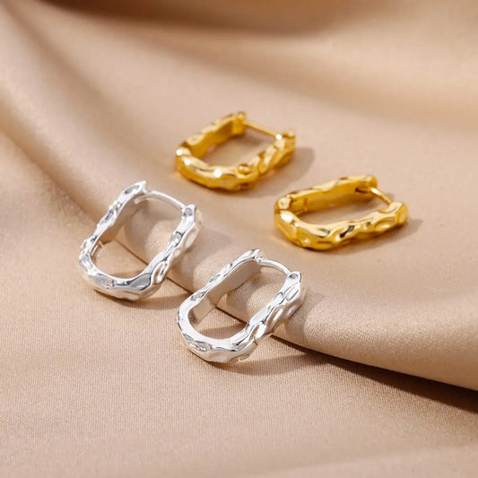 2024 Stainless Steel Square Earrings – Trendy Fashion Jewelry for Women & Girls