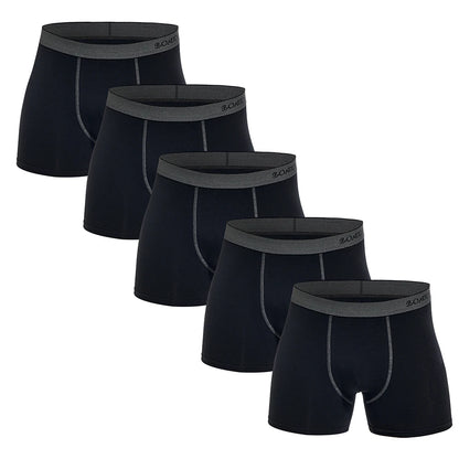 5-Pack Men's Cotton Boxer Briefs, 2023 Luxury Underwear Set, Breathable Gym Shorts & Underpants for Homme