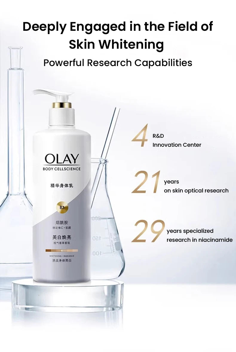 Olay Whitening & Moisturizing Body Cream – Vitamin C & B3 for Soft, Hydrated Skin (260/480ml)