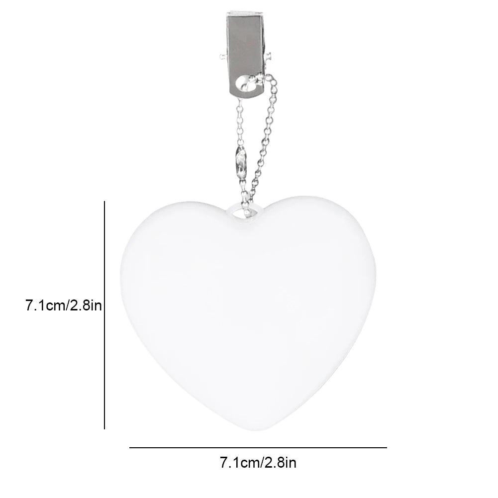 1/2/3PCS Purse Heart LED Light – Motion Activated Handbag Lamp, Heart Shaped Purse Charm for Women