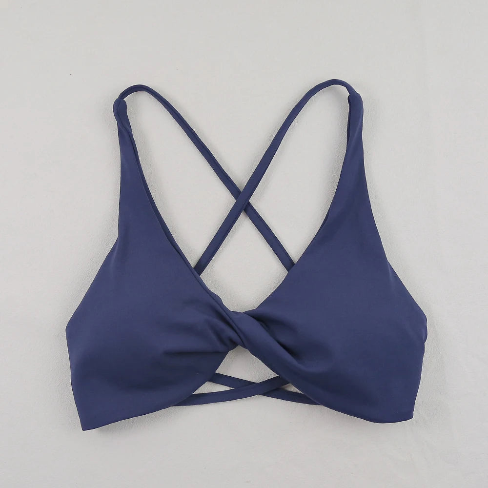Sexy Slim Shoulder Strap Sports Bra – High Stretch Comfortable Breathable Yoga & Gym Workout Underwear with Detachable Straps