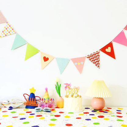 Colorful Happy Birthday Banner – Macaron, Dinosaur & Astronaut Flags for Birthday & Baby Shower Decorations