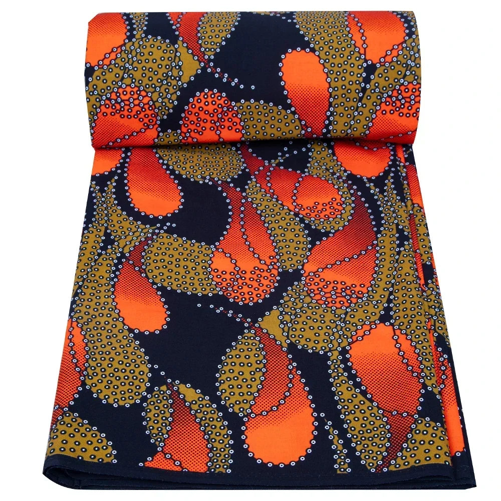 African Ankara Wax Fabric - 3/6 Yards Printed Fabric by the Yard for Party Dress Making & Sewing