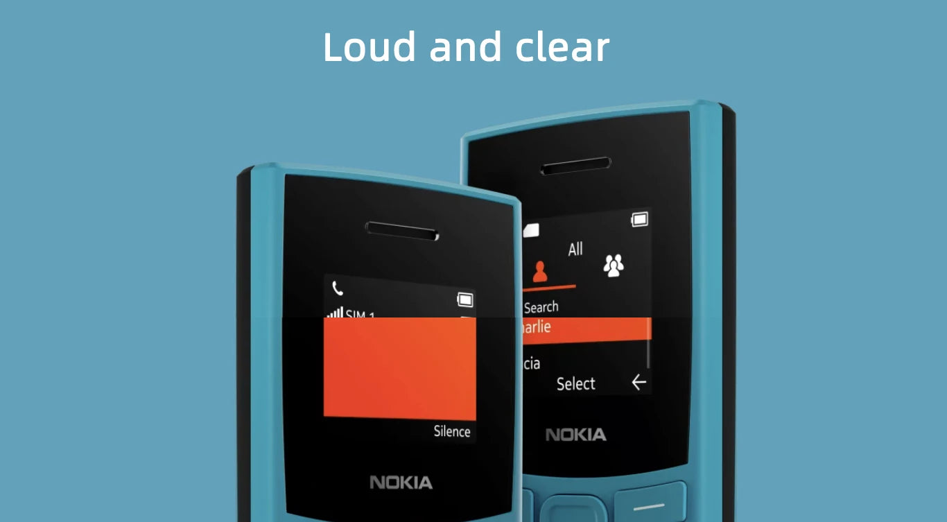 Nokia 105 4G 2023 Feature Phone – Dual SIM, 1450mAh Battery, FM Radio, Call Recording, Bluetooth 5.0, Hebrew Keyboard