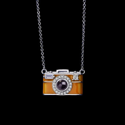 Custom Projection Photo Necklace — Camera-Shaped Personalized Photo Pendant Jewelry 2025