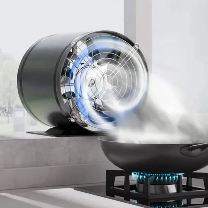Powerful Silent Exhaust Fan – One-Way Booster, Quiet Inline Duct Blower with Pure Copper Motor, Low Noise HVAC Vent