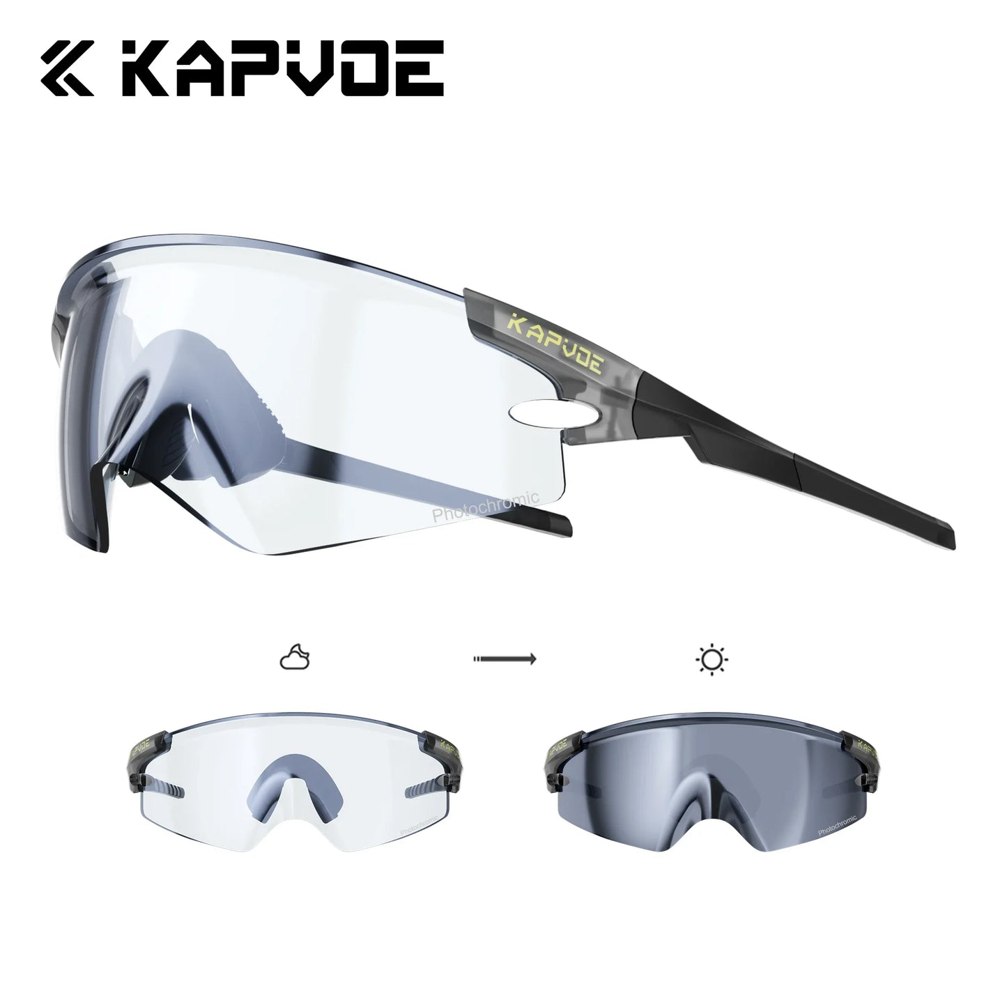 Kapvoe Cycling Sports Sunglasses – UV Protection Bike Glasses for Road & Mountain Riding (Men & Women, 2026 Model)