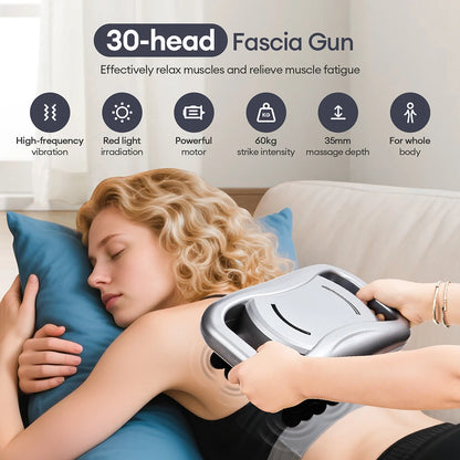 48-Head Body Massage Gun — High-Frequency Vibration Fascia Massager for Neck, Back, Waist, Thigh & Shoulder Muscle Relief