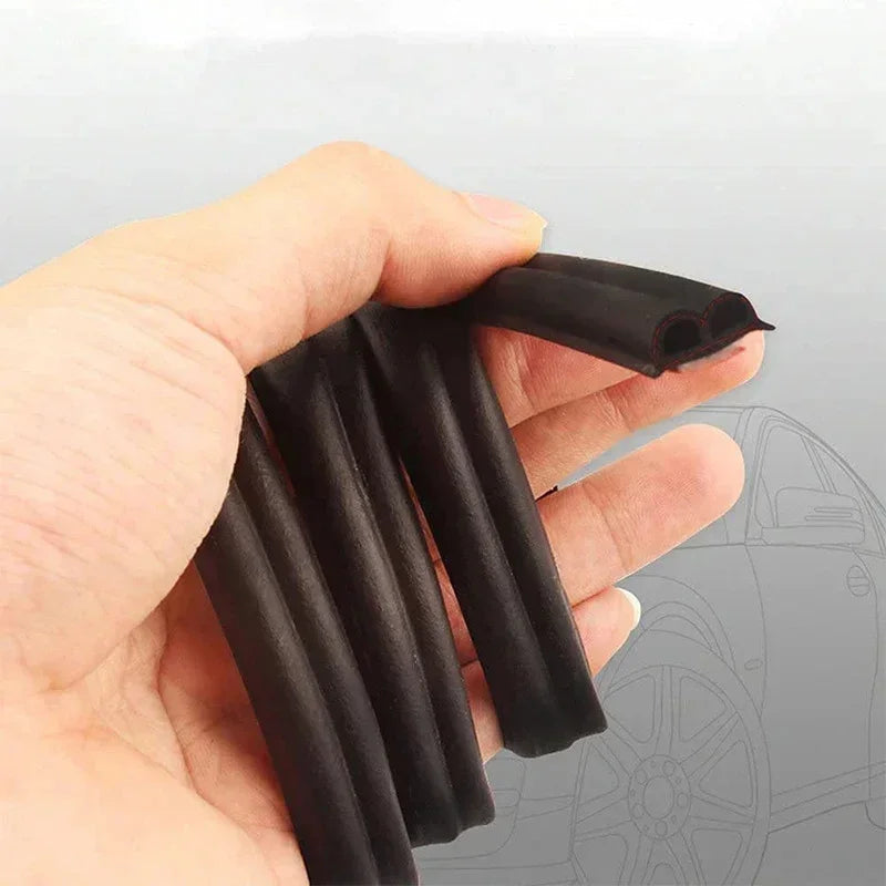 Car Door Soundproof Seal Strip - Universal EPDM Rubber Dustproof, Waterproof & Noise Insulation Seal for Cars and Trucks