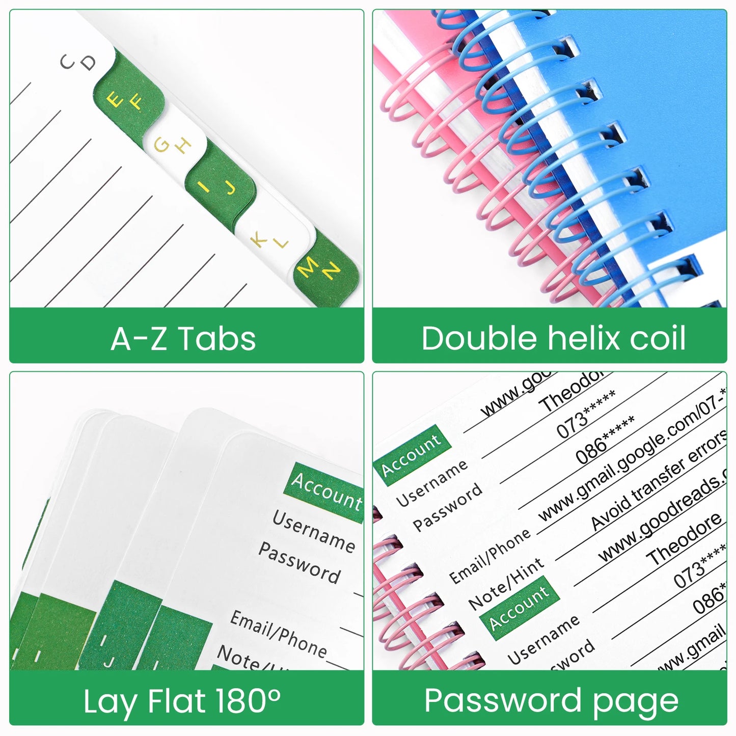 Mini A6 Password Book Notebook – Pocket-Sized Organizer, Diary & Logbook for Office, School & Personal Use