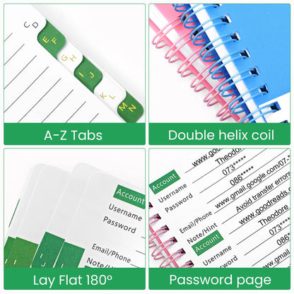 Mini A6 Password Book Notebook – Pocket-Sized Organizer, Diary & Logbook for Office, School & Personal Use