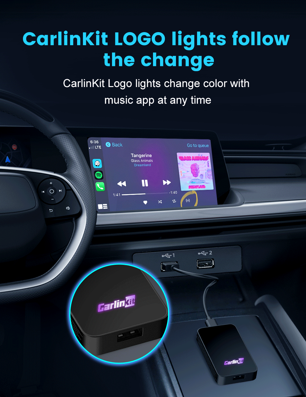 CarlinKit 5.0 & 4.0 Wireless CarPlay & Android Auto Adapter — Waze, Music, Spotify for Audi, Golf, Peugeot, Mazda, KIA, Mercedes, MG