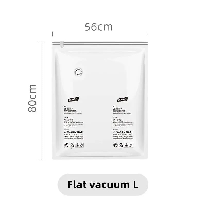 New Patented Vacuum Storage Bags – Large Plastic Bags for Clothes, Blankets, Compression, Travel Accessories