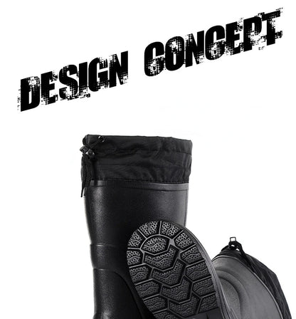 2025 Men’s High-Quality EVA Rain Boots – Non-Slip, Waterproof Winter Snow & Work Shoes with Platform