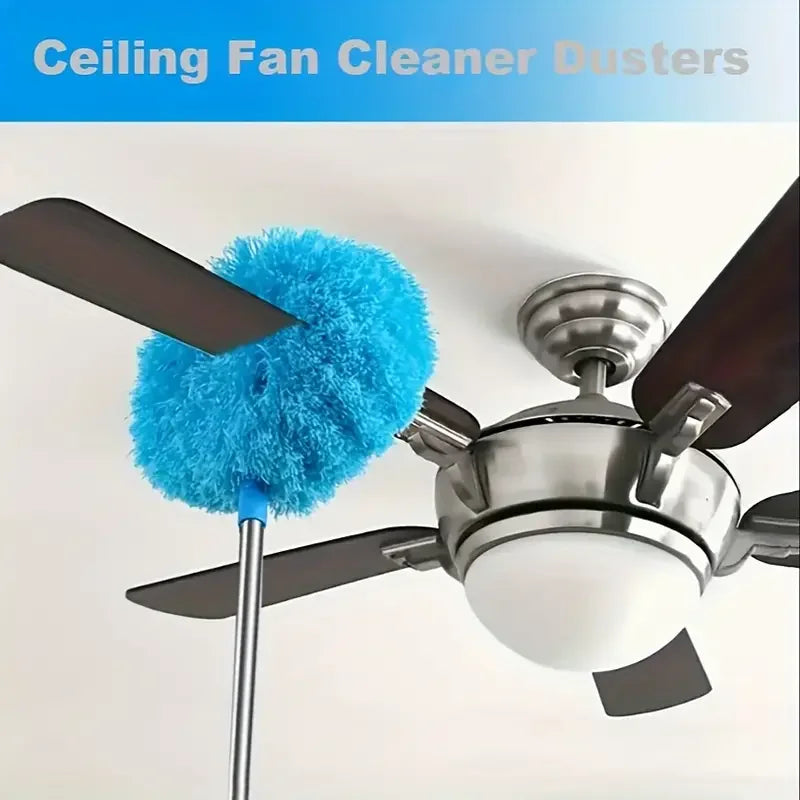 Ceiling Fan Cleaner Duster with Extension Pole – Removable Dust Brush for Ceiling & Fan Cleaning Tool