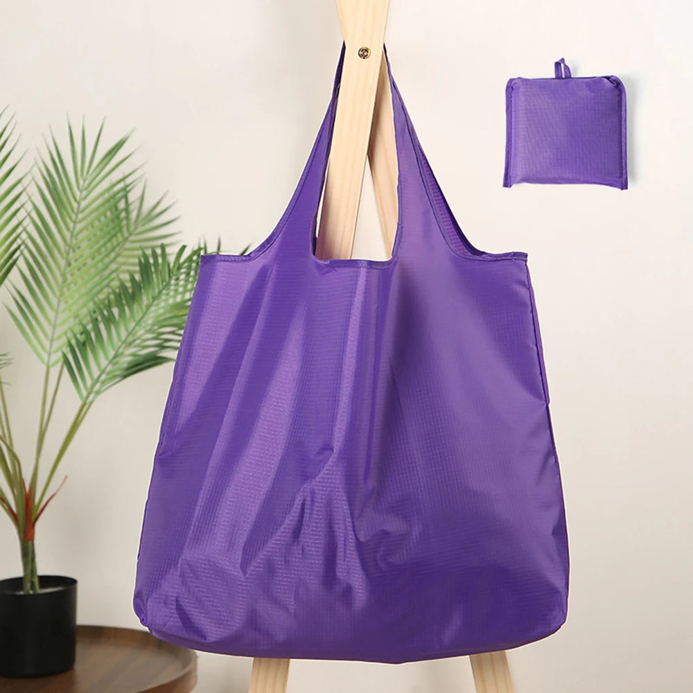 Eco-Friendly Reusable Shopping Bag — Foldable Shoulder Grocery & Market Tote for Supermarket and Everyday Use